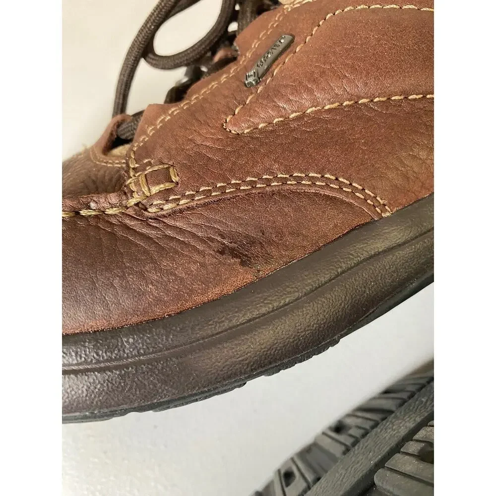 Dunham Men's Brown Leather Exeter Low Lace Up Hiking Shoes Gore-Tex‎ Size 9D